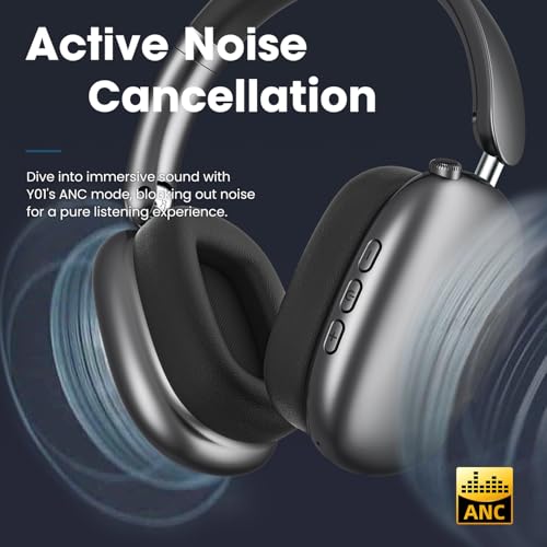 Wireless Over Ear Noise Canceling Bluetooth 5.3 Headphones J241