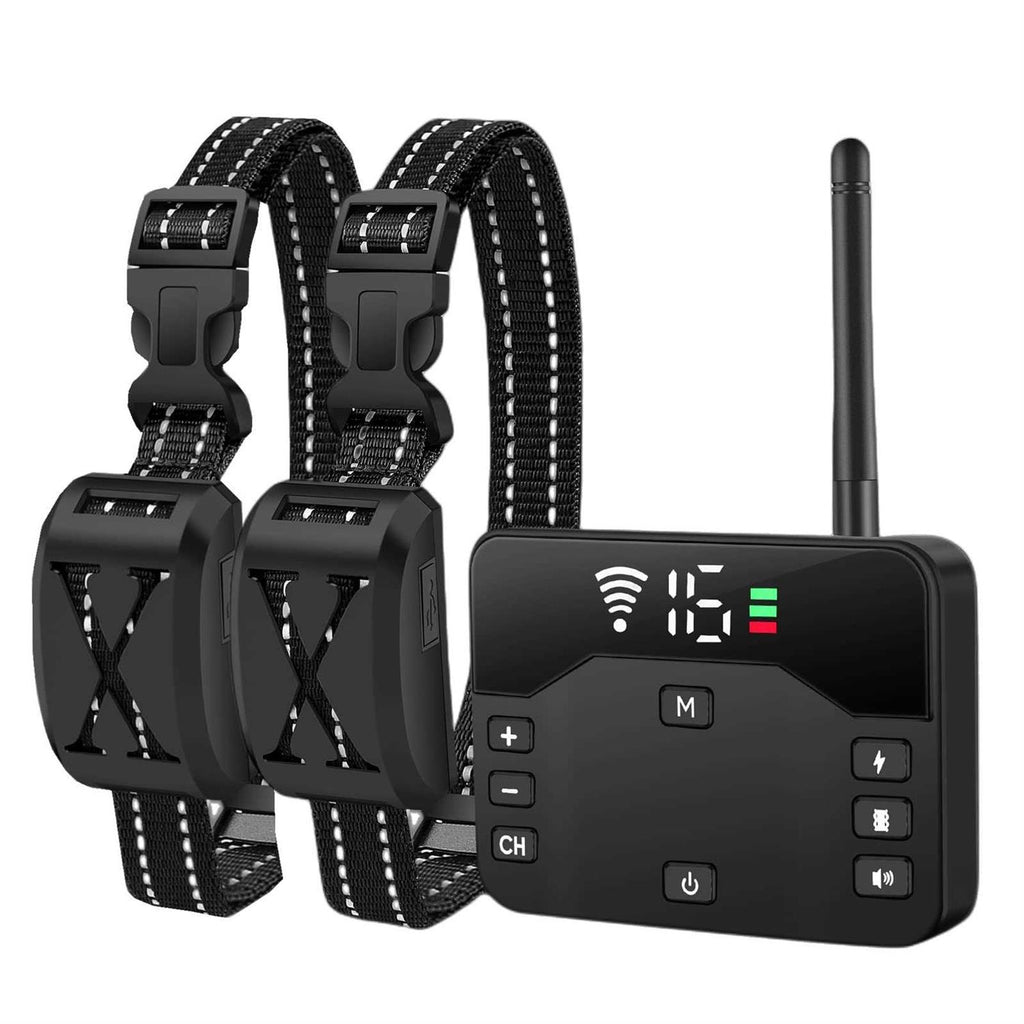 Wireless Dog Fence 2 Dogs Training Collar Remote O230048