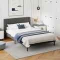 Dark Gray Wood Frame Full Platform Bed G68371