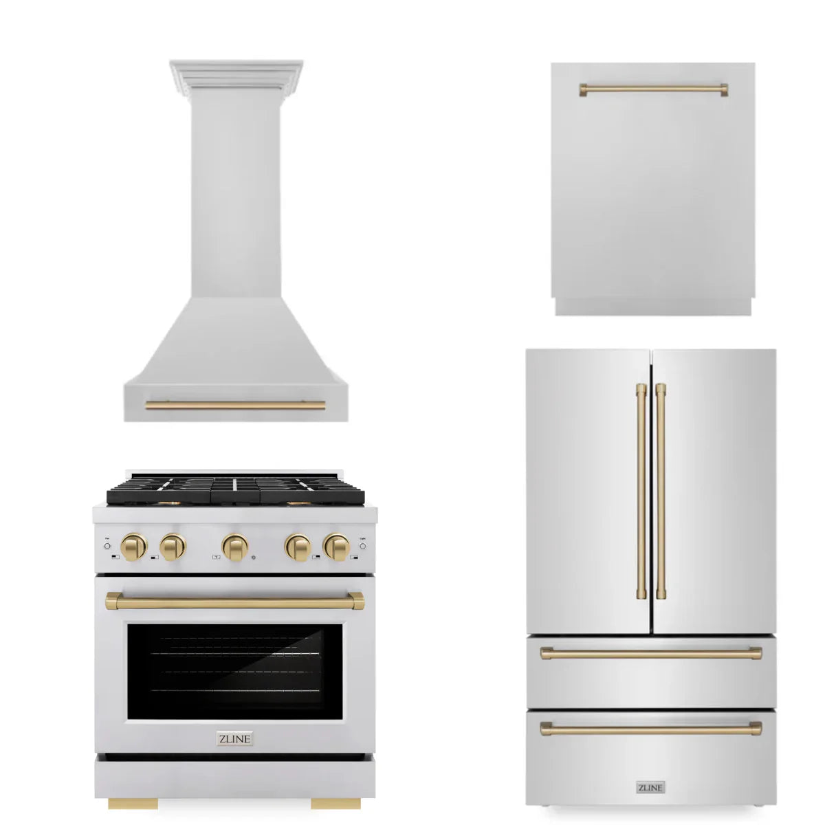 30 In. Gas Range, Range Hood, Dishwasher, Refrigerator I46675