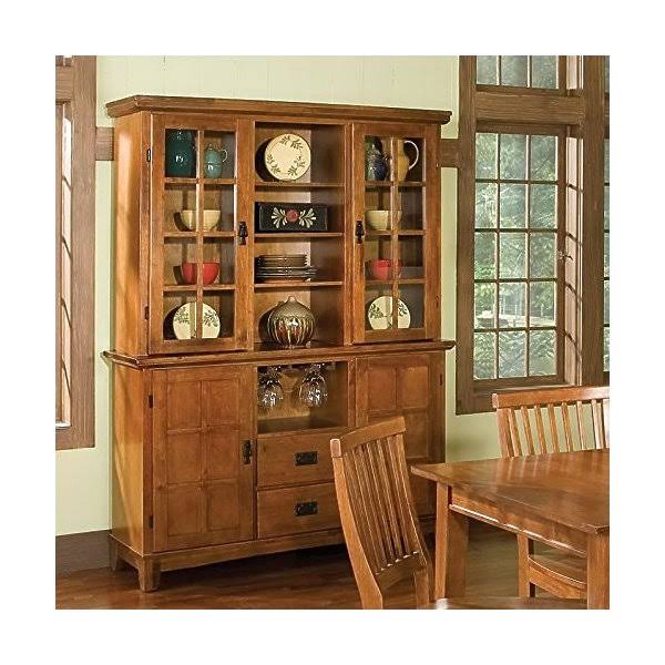 Brown Dining Buffet with Hutch V36685