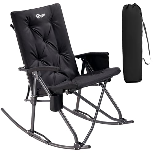 Oversized Folding Rocking Camping Chair with Carry Bag, Blue U9591