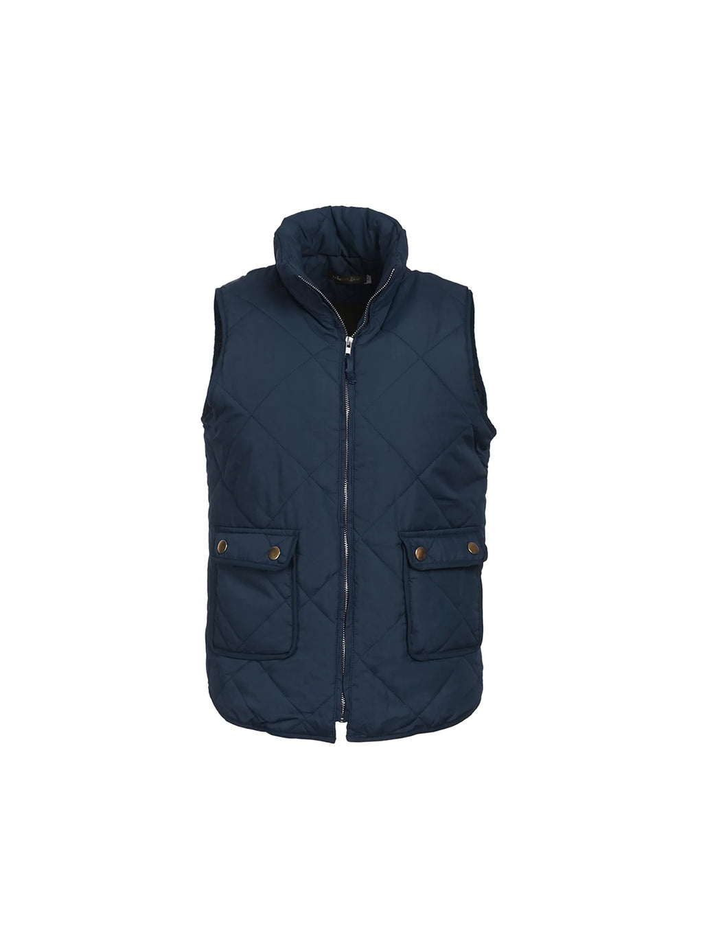 Women's Plus Size Quilted Vest, Stand Collar Lightweight Sleeveless Zip Padded Gilet Y87859