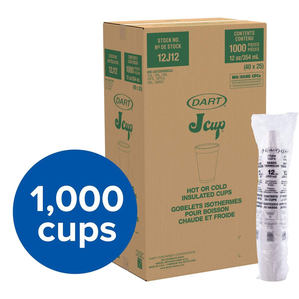 12 oz Foam Cup (Case of 1000) D3946