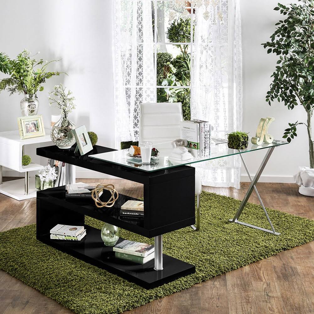 White Convertible Executive Desk S598228