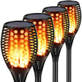 Solar Torch Lights Waterproof Flickering Flame Torches B841