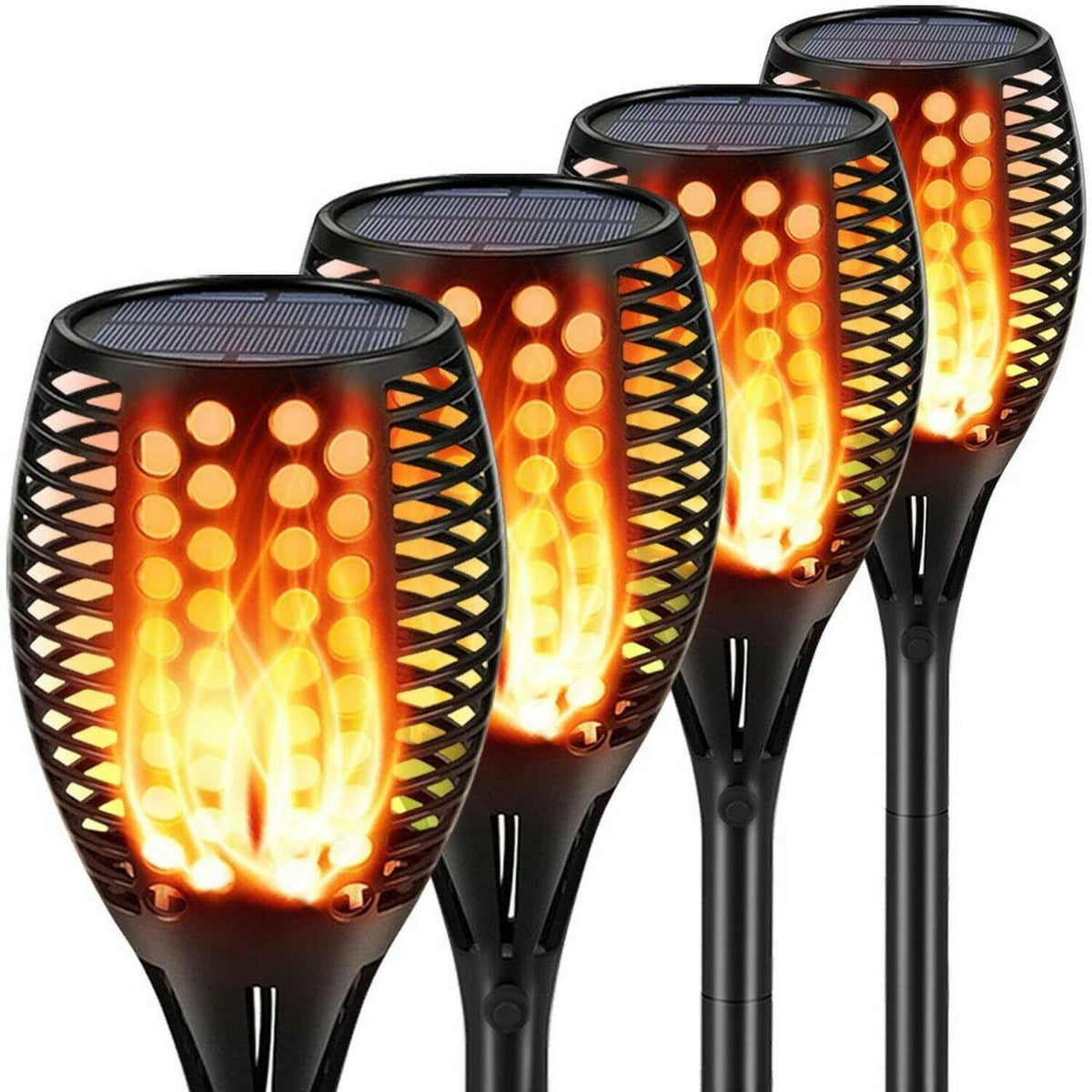 Solar Torch Lights Waterproof Flickering Flame Torches B841