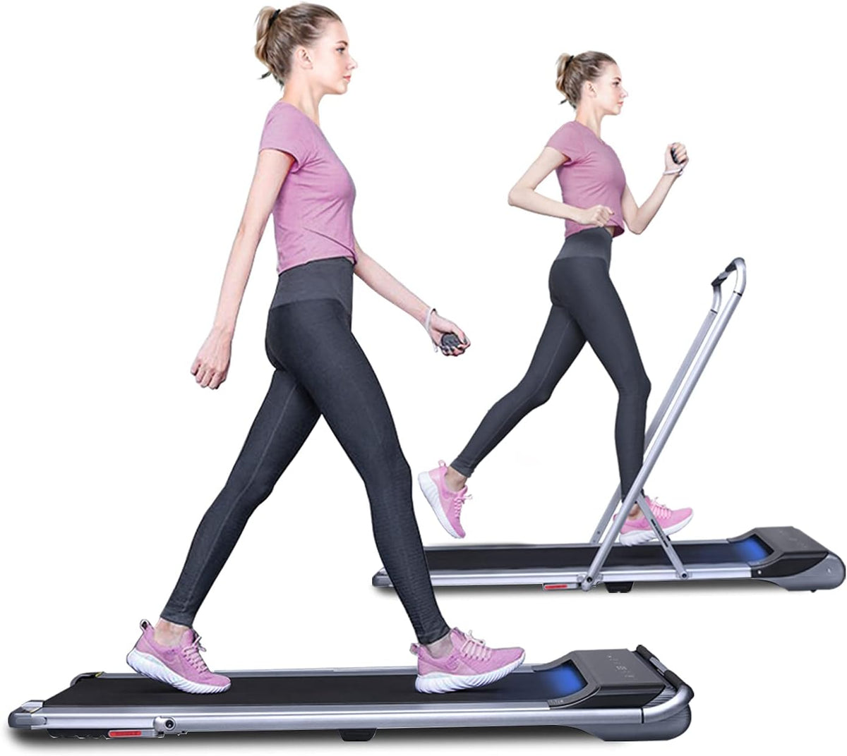 2-in-1 Folding Treadmill with Smart Remote X695