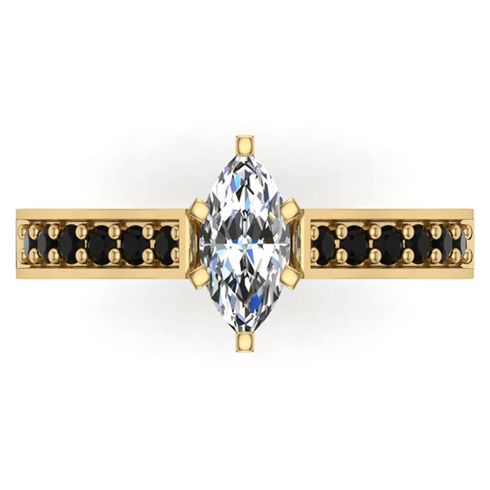 Black Diamond Ring 1.00 CT TW 14k Gold P31806