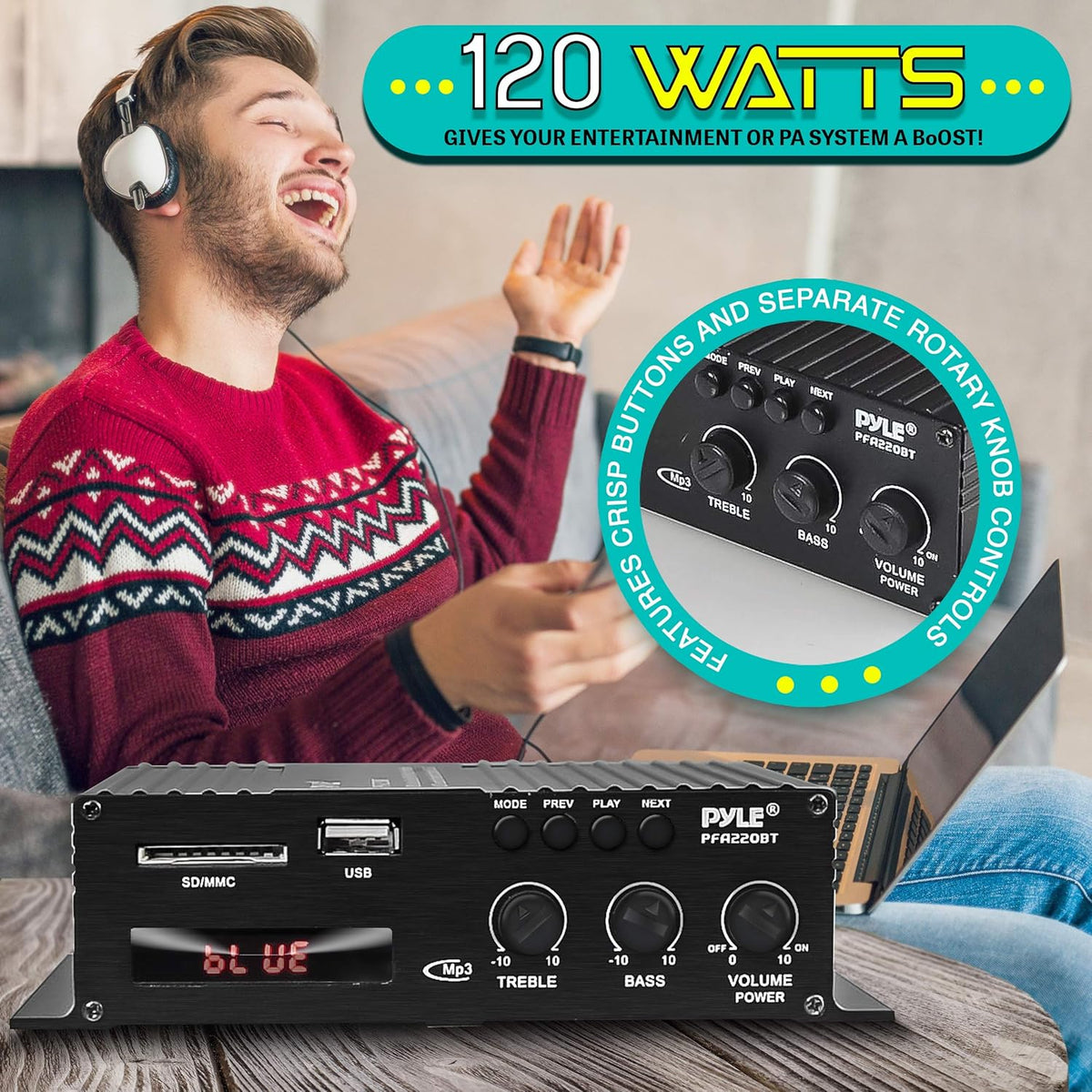 Pack of 2 Bluetooth Stereo Amplifier P278