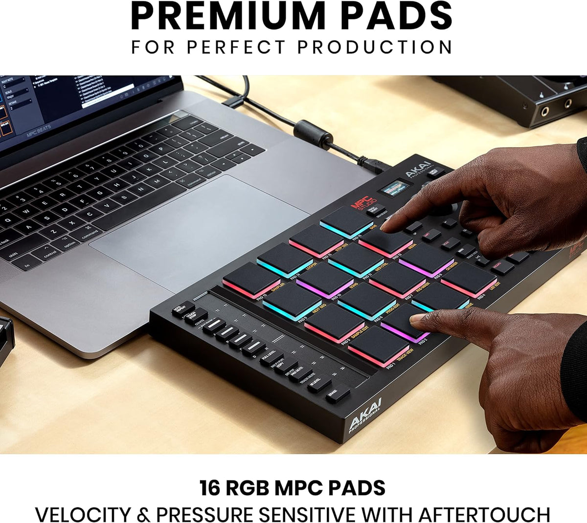 MPC Studio MIDI Controller with 8 Backlit Drum Pads, Grey C228128
