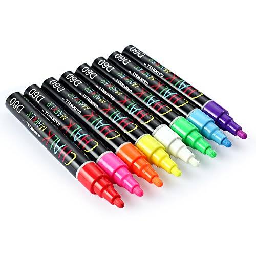 8 Bright Colors Liquid Chalk Marker 6mm Chisel NIB M6158