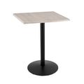 42" Black Square Table with White Ash Top K418206