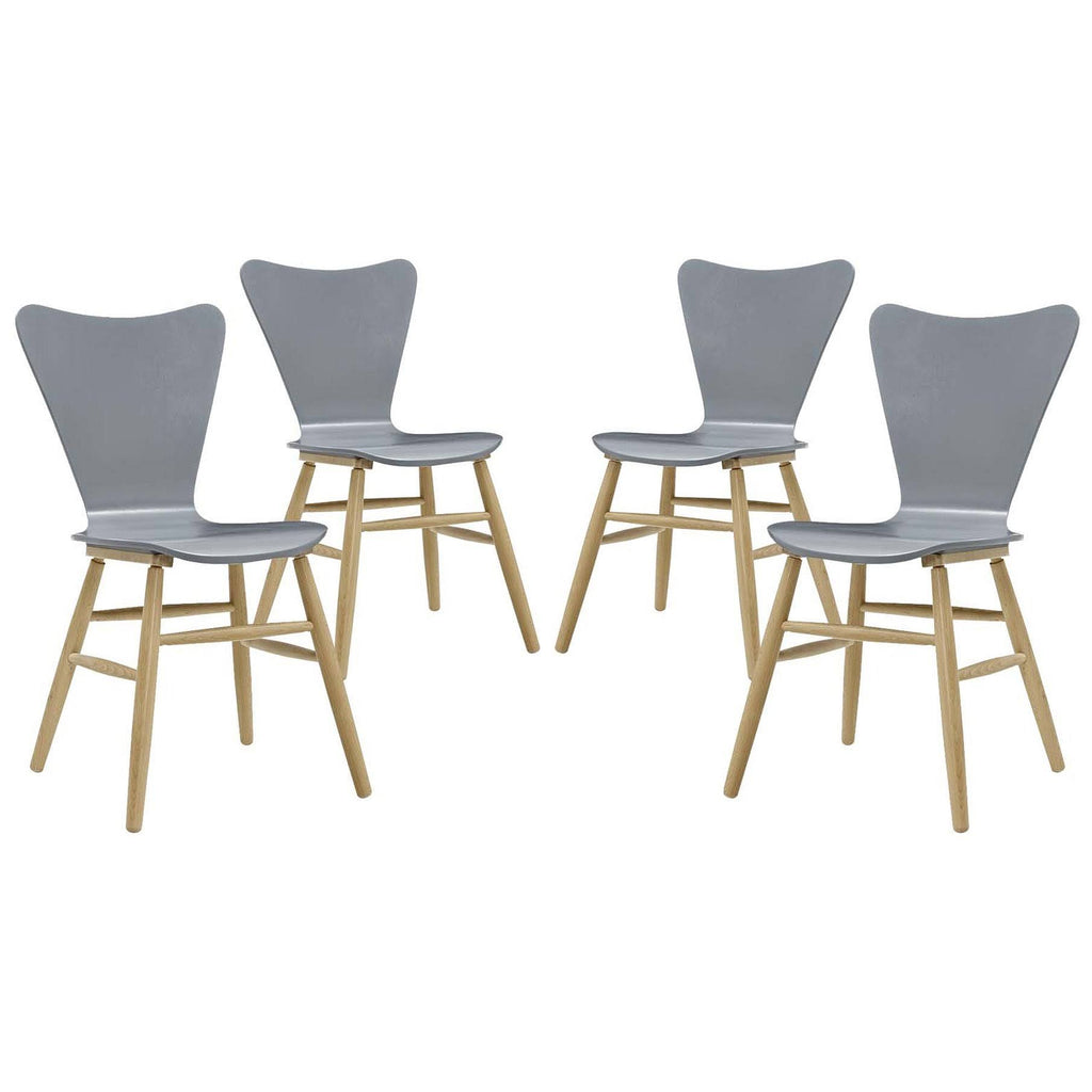 Gray Set of 4 Dining Chair E752863