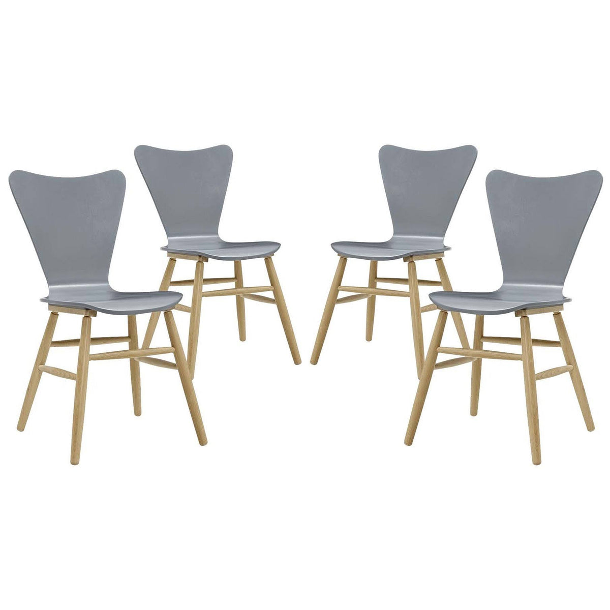 Gray Set of 4 Dining Chair E752863