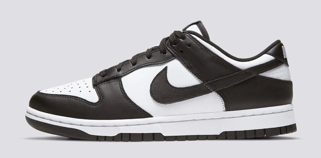 Black & White Leather Running Shoes G795
