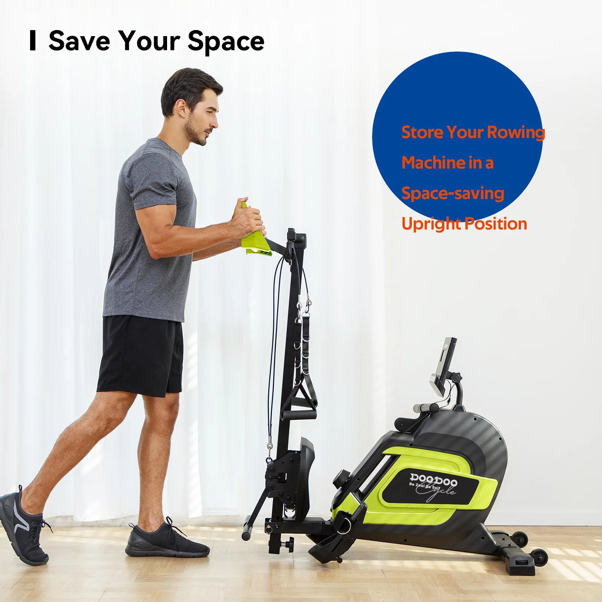 3-in-1 Foldable Magnetic Rowing Machine D224