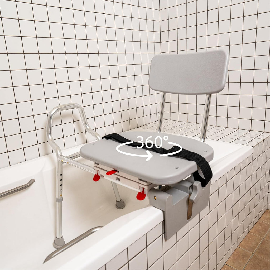 Tub-Mount Swivel Transfer Bench, Weight Capacity 350 LBs U5283