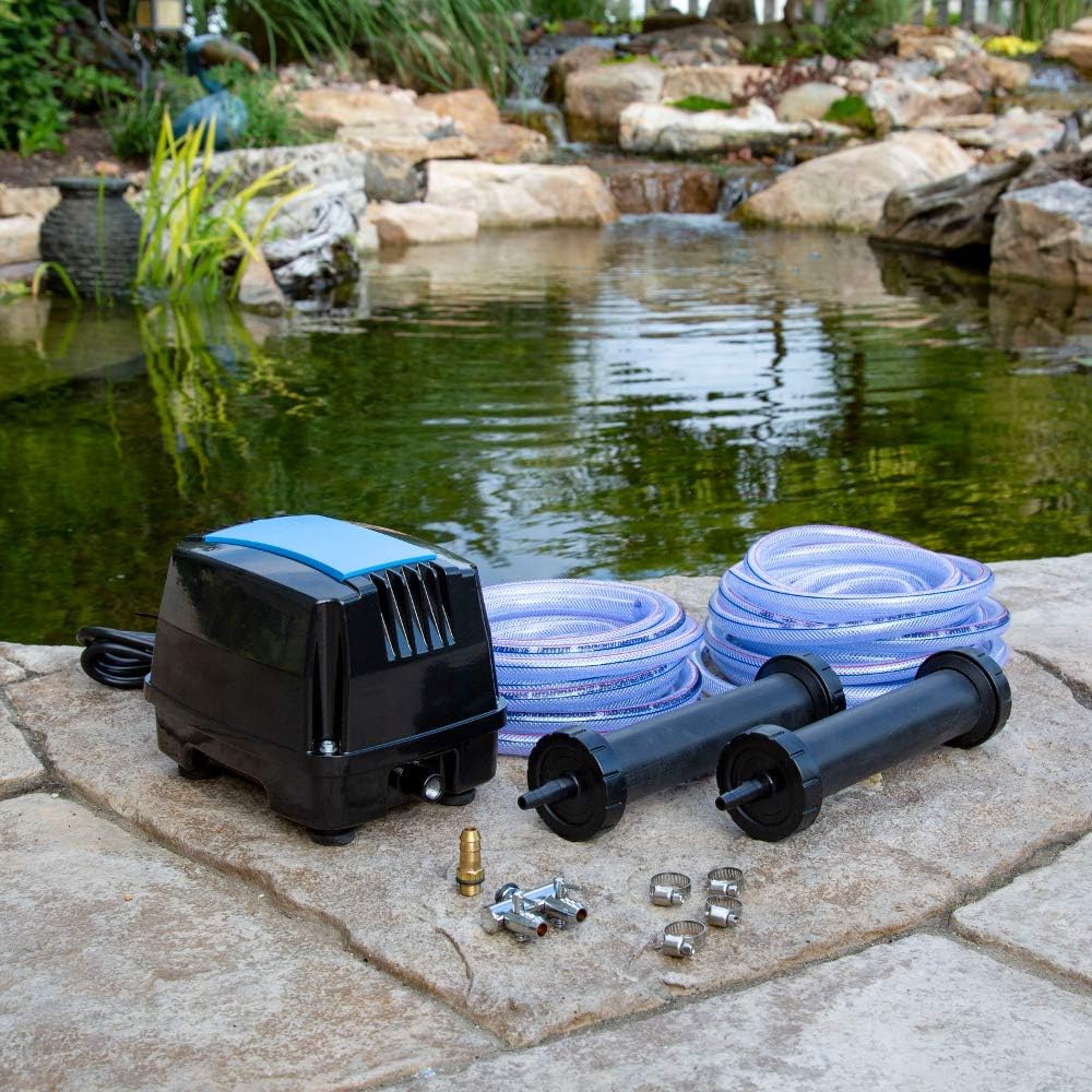 Pond Aerator and Aeration Kit with Tubing and Diffusers X2353