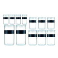 Shatterproof Storage Jar 12 Piece Set Black V53115