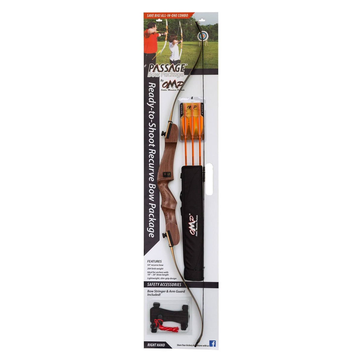 20-lb. 54x22 Recurve Bow Package LH A330097