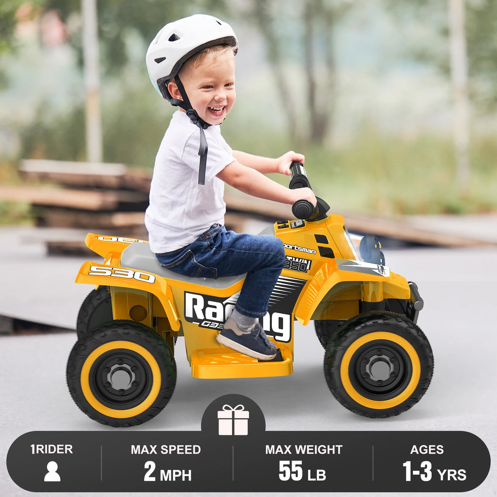 6V 7Ah Powered Ride on Toy Kids ATV Electric 4-Wheeler Quad Car Blue White L293810
