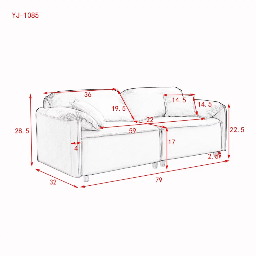 Beige Velvet 2 Piece Modular Sofa Set B2276