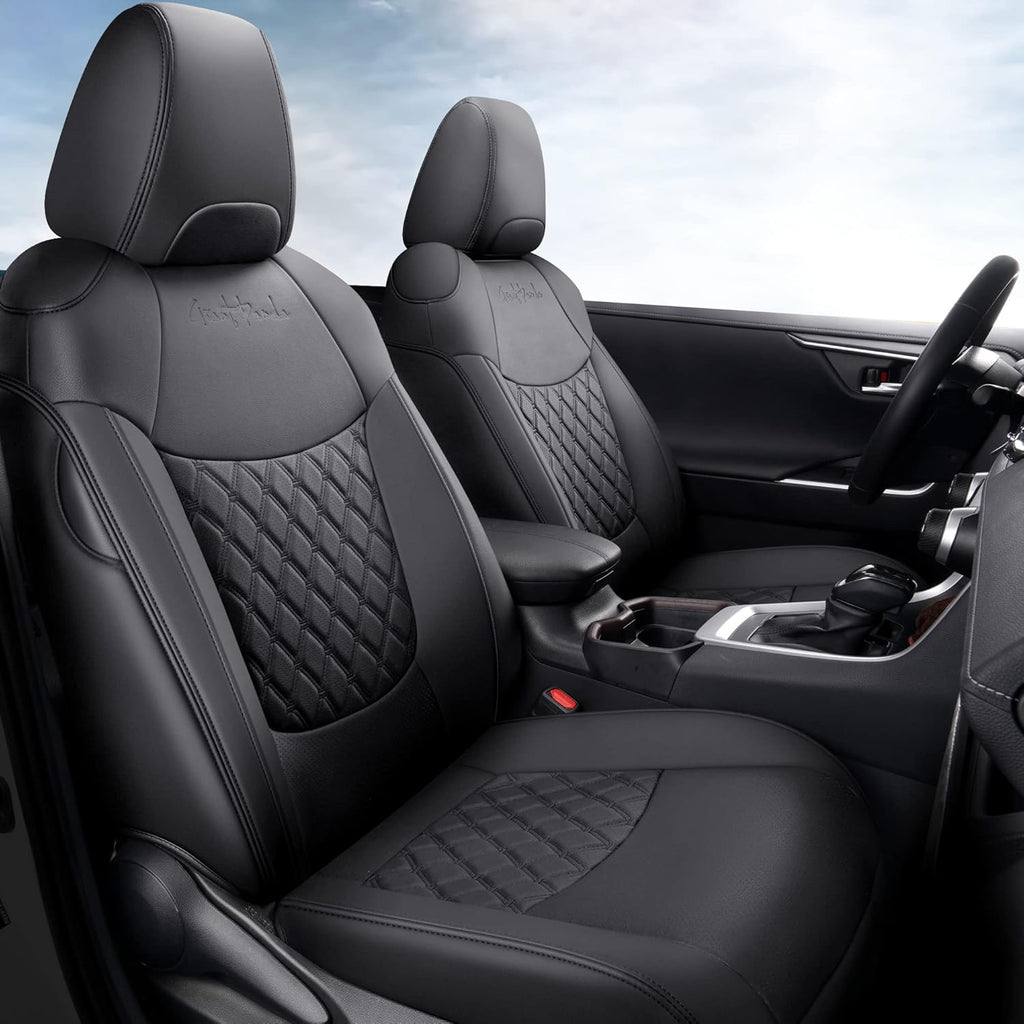 Grey Pu Leather Car Seat Covers Full Set for Toyota RAV4 W7958