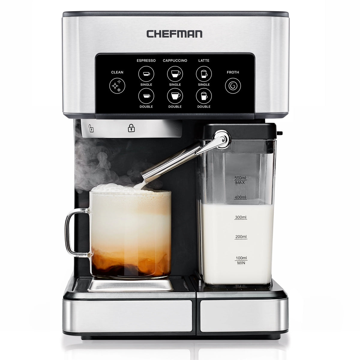 6-in-1 Espresso Machine with Milk Frother I44458