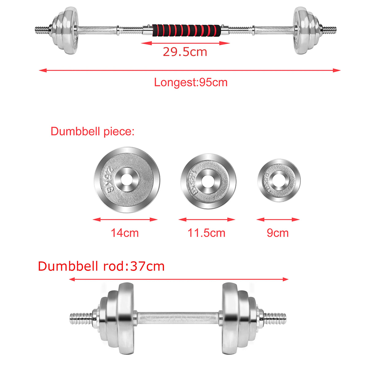 Adjustable Dumbbells Barbell Set P6767