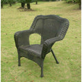 Antique Black Resin Wicker Patio Chair V635561