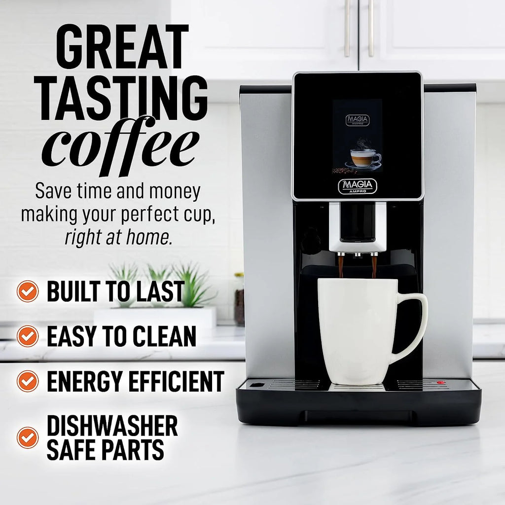 Automatic Espresso Machine with Grinder and Milk Frother F493715