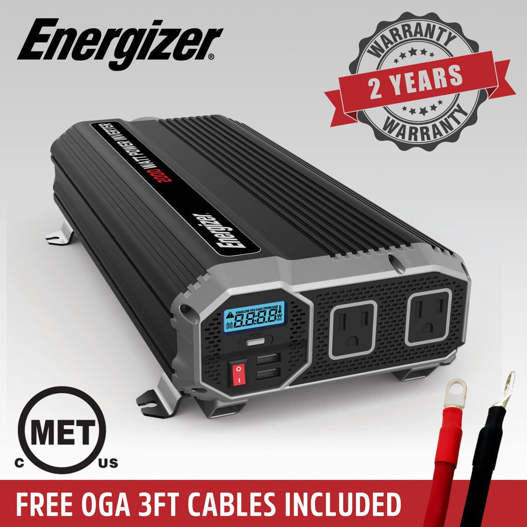 1500 Watts Power Inverter, 12v to 110v, Two AC Outlets, Two USB Ports G7161