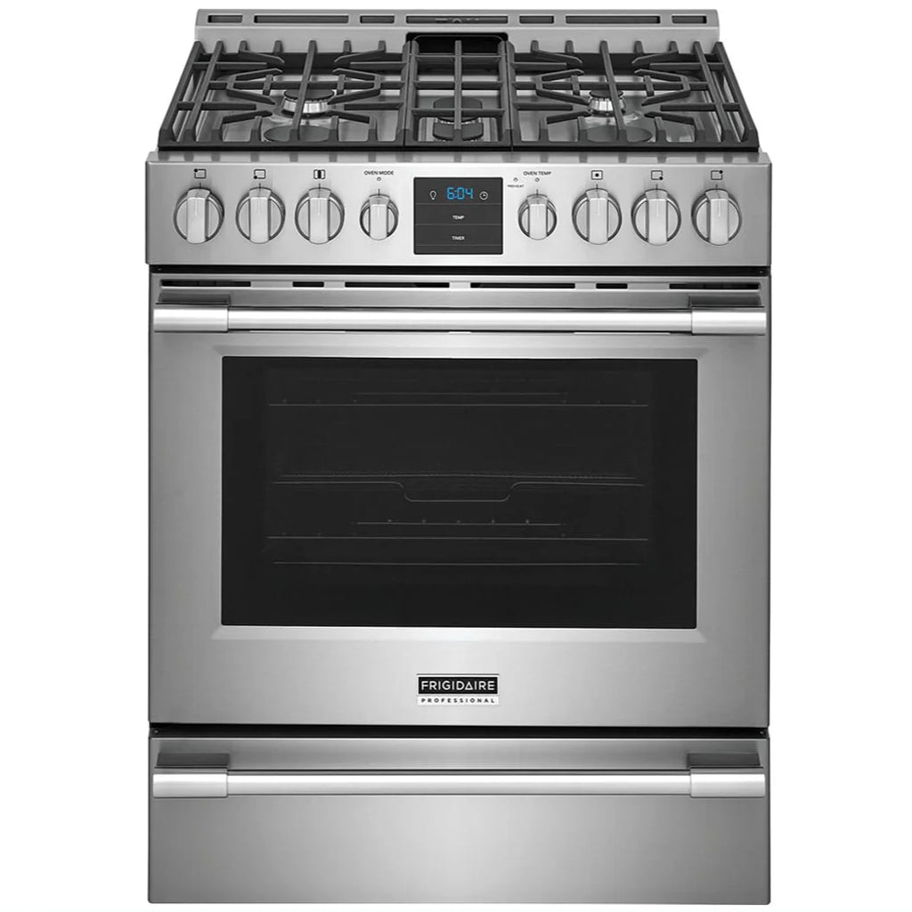 30-In Convection Gas Range with 5 Burners Self-Clean Air Fry Stainless Steel M8426