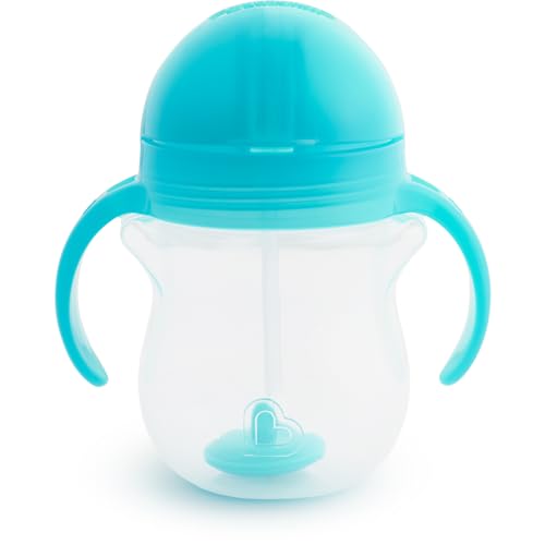7 Ounce 2 Pack Blue/Green Weighted Straw Sippy Cup Q88448