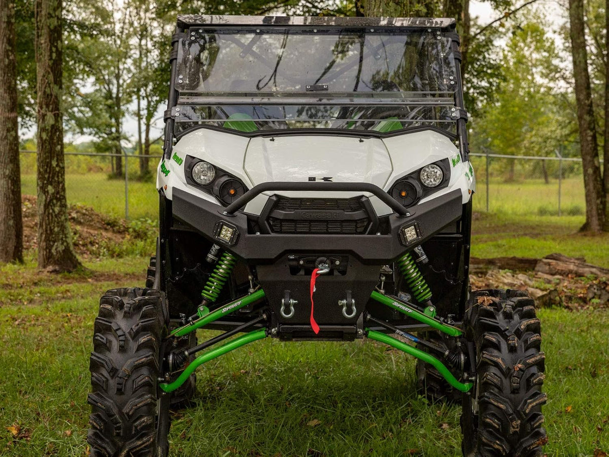 Wrinkle Black Steel Front Bumper with Tow Hooks K520025