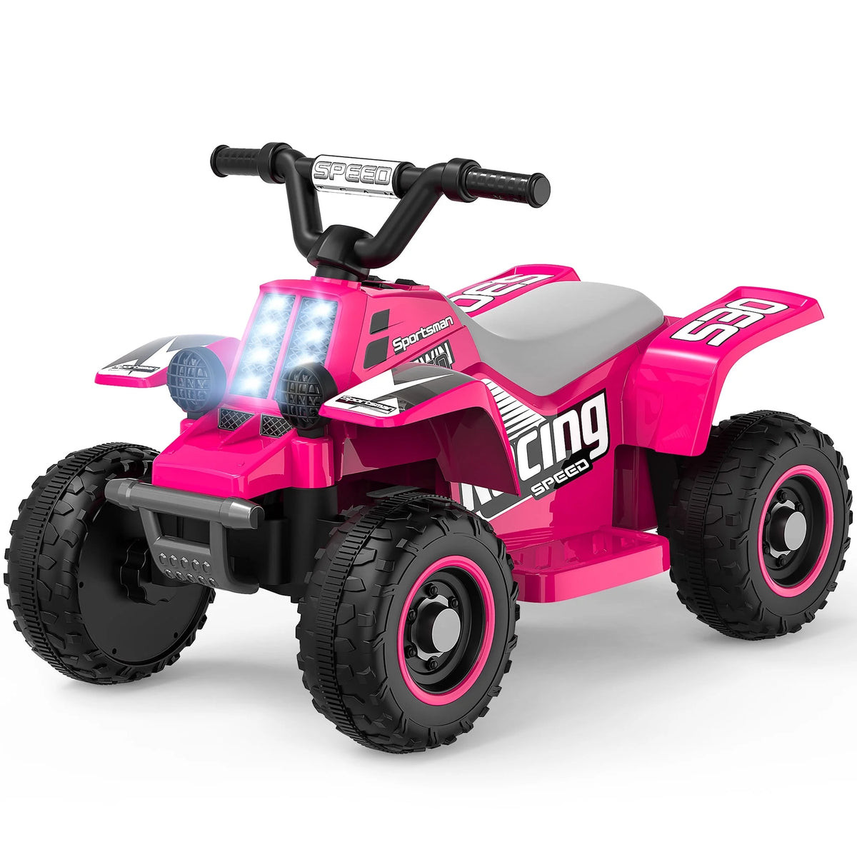 6V 7Ah Powered Ride on Toy Kids ATV Electric 4-Wheeler Quad Car Blue White L293810