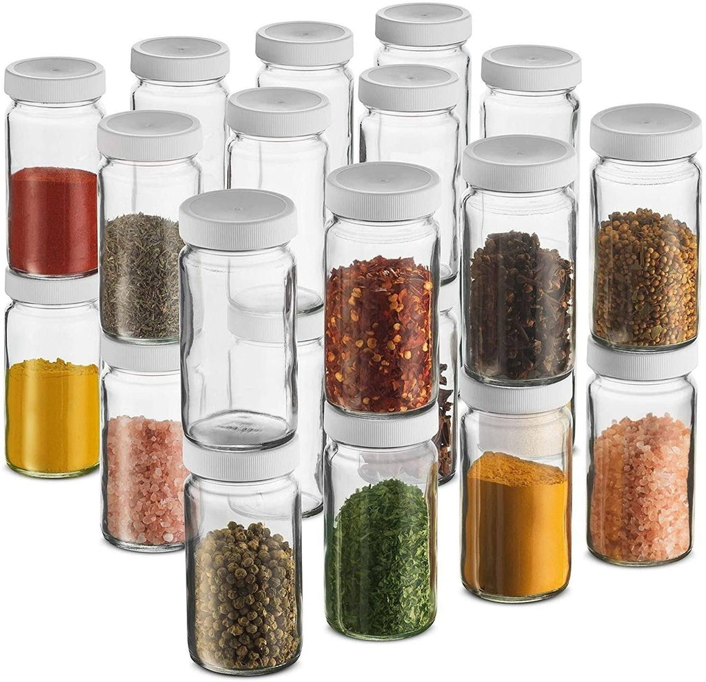 4 Ounce Mini Glass Mason Jars with Plastic Airtight Lid, 24 Pack U470025