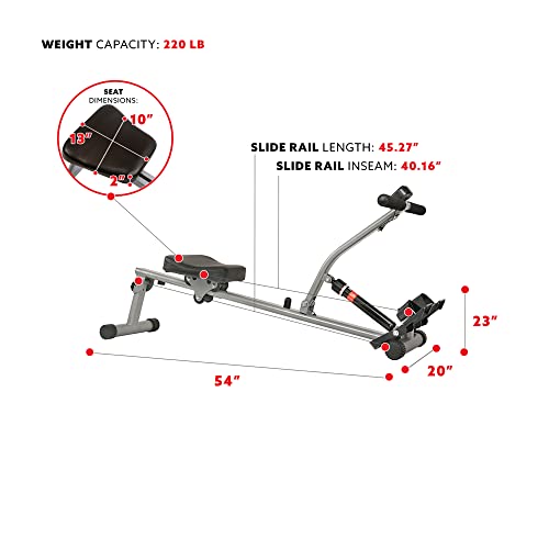 Compact Adjustable Rowing Machine with 12 Levels of Resistance Z46817