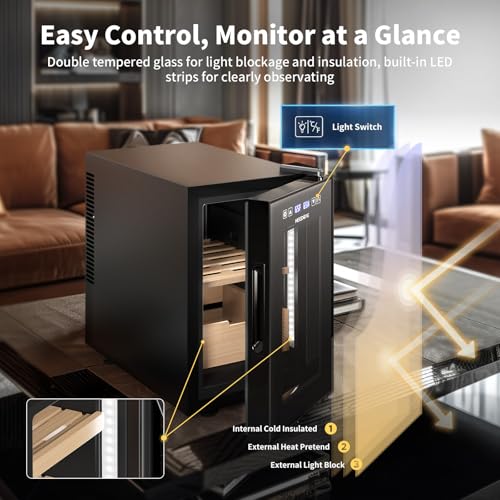 23L Electric Cigar Humidor with Digital Hygrometer D5800