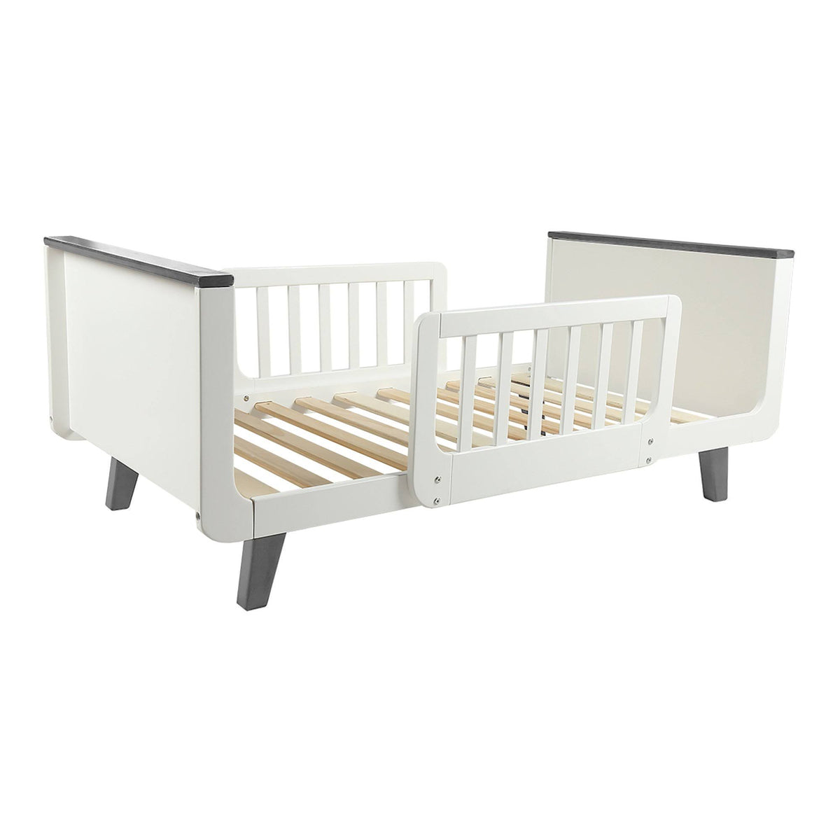 Espresso Toddler Bed with White I3662