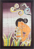 Purple Batik Cotton Wall Mural W800701