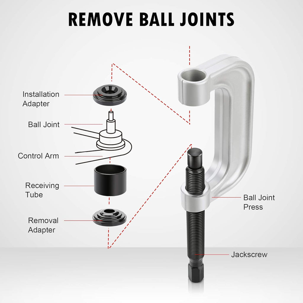 Ball Joint Press & U Joint Removal Tool Kit with 4x4 Adapters D11358