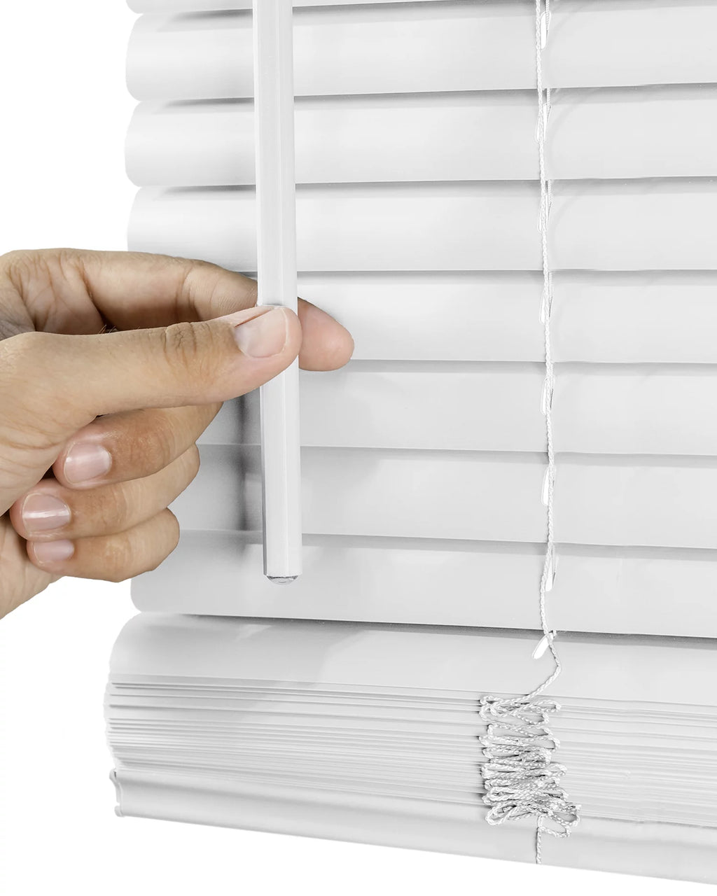Cordless 1-Inch Vinyl Mini Blinds Gloss White 70"W X 48"H X2793