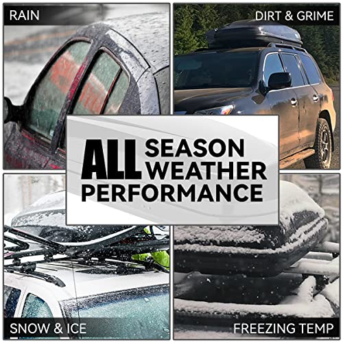 Rooftop Cargo Box Carrier Car Top Storage Case, 110 Lbs, 53" L x 34" W x 15" H, 11 17 Cubic Ft., Textured Black R55292