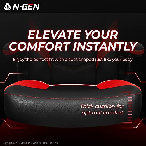 Black Ergonomic PU Leather Computer Chair with Lumbar Support J180