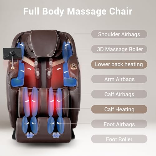 Zero Gravity SL Track Full Body Massage Chair with Calf Heating H8553