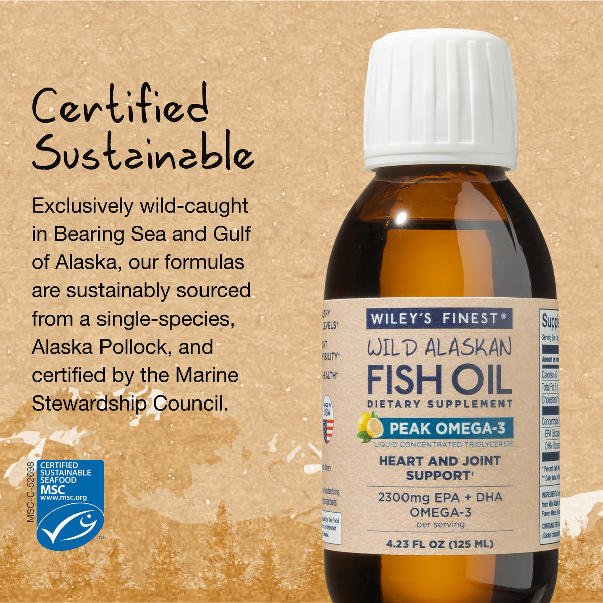 4.23 oz Wild Alaskan Fish Oil Liquid Z7172