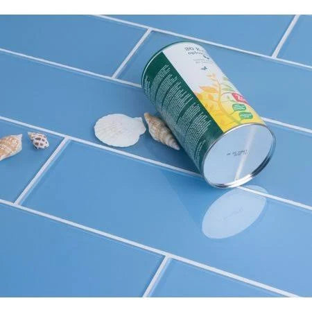 Sky Blue Glass Subway Tile, 5 Square Feet per Carton E1043