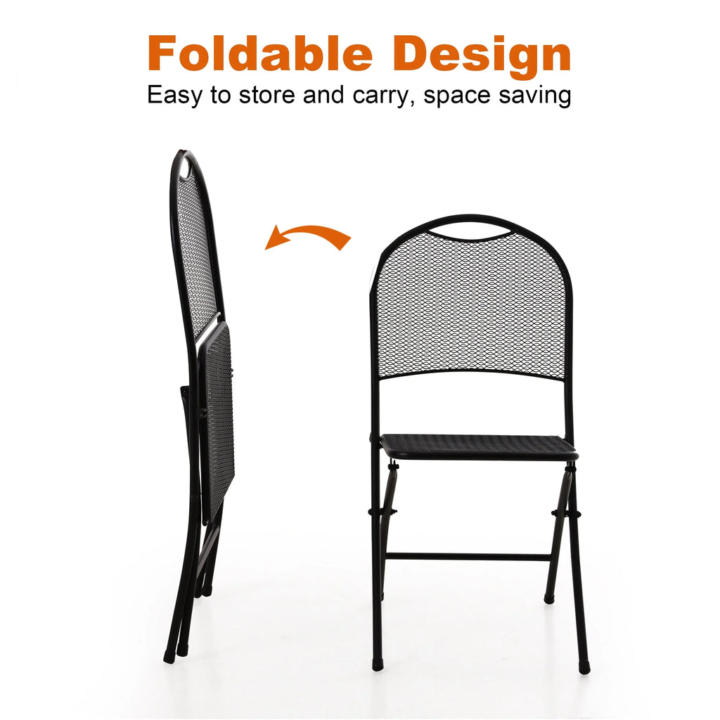 3 Pieces Metal Folding Bistro Set M6717